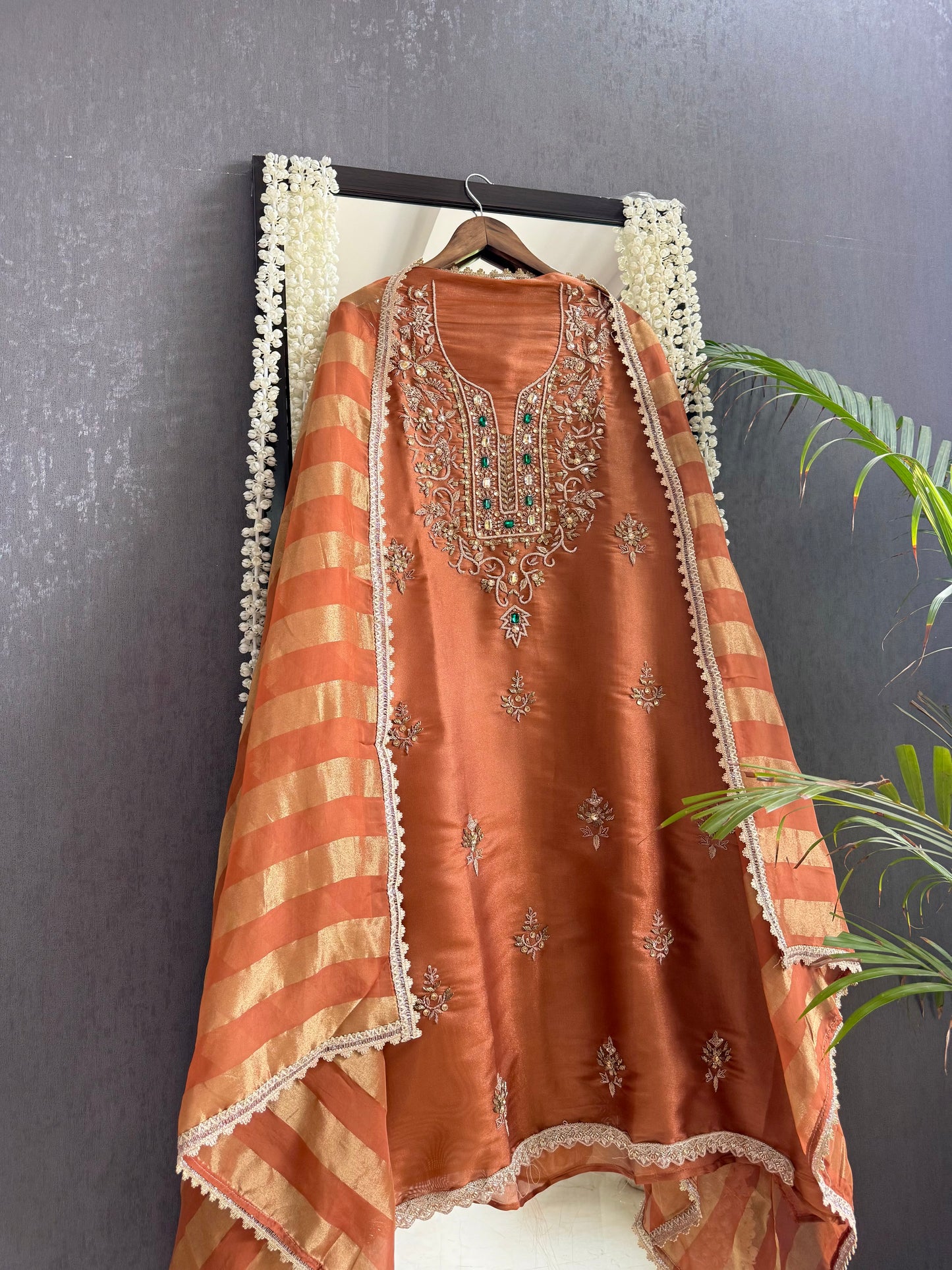 Luxurious dabka bejewelled suit