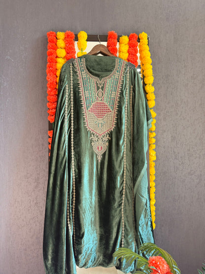 Velvet Marori Aari work suit