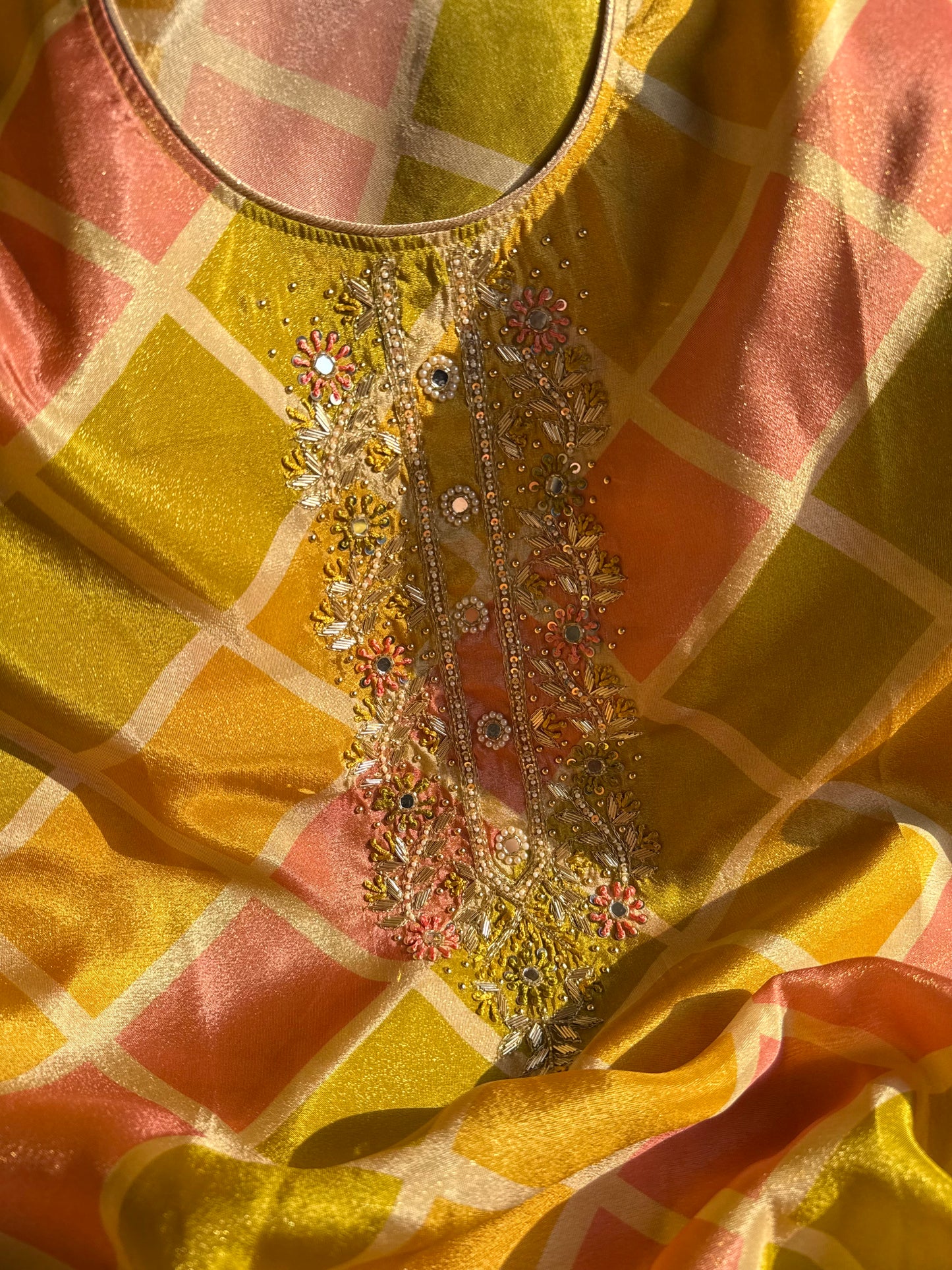 Handpainted Benarsi handwork suit