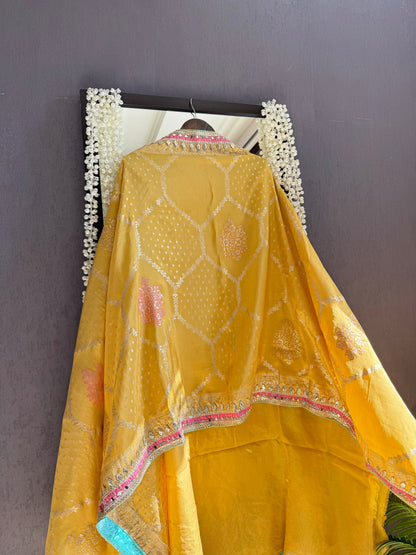 Luxurious Gotapatti Tissue silk suit