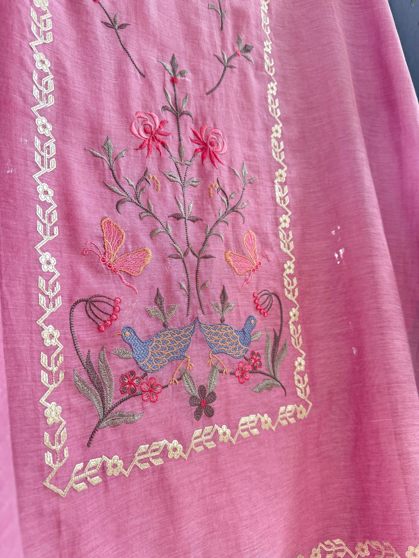 Luxurious Mul chanderi butterfly suit