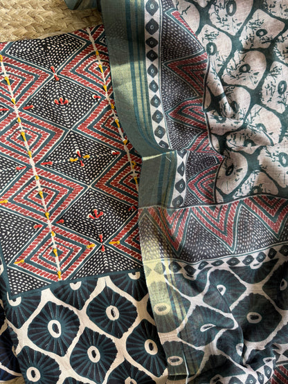 Pure cotton ajrakh suits