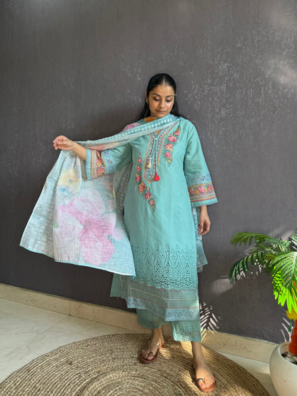 Pakistani schiffili designer suit