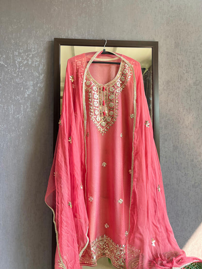 Gotta patti Tissue organza silk suit
