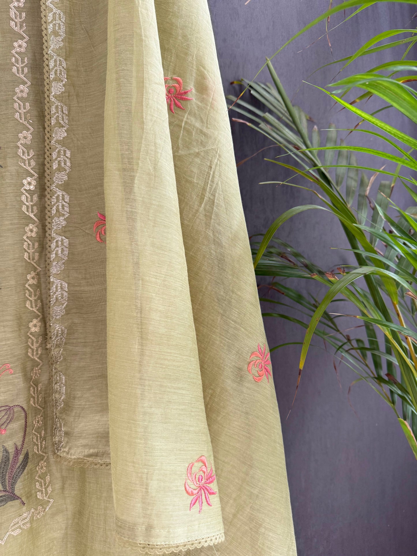 Luxurious Mul chanderi butterfly suit