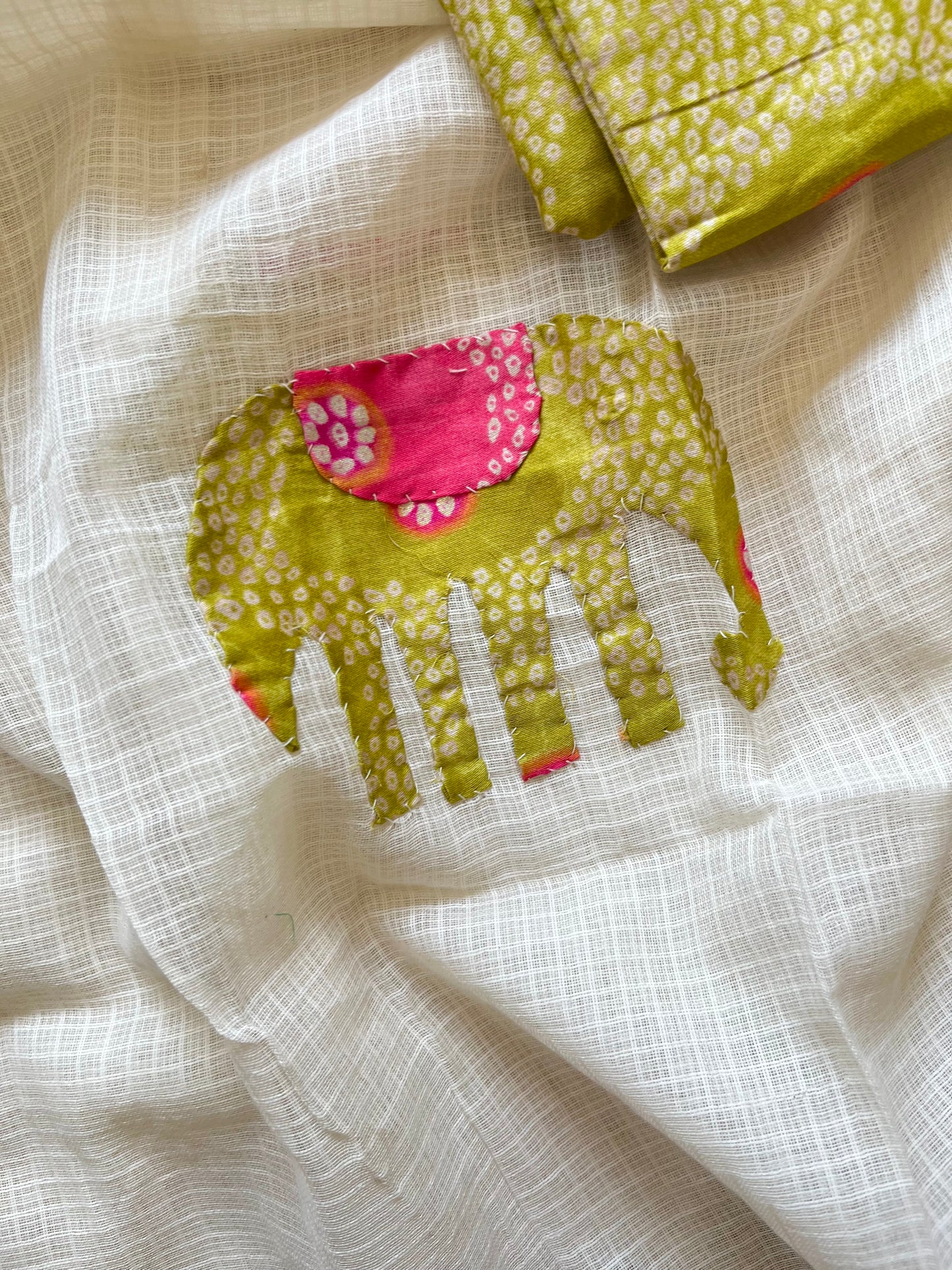 Bandhani Appliqué unstitched suits
