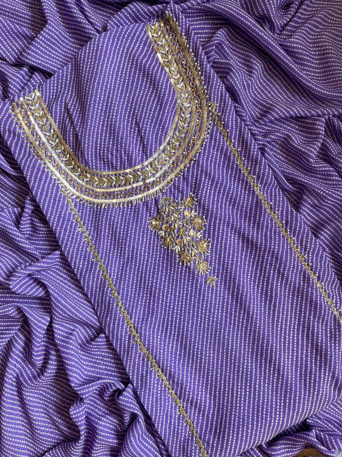 Punjabi Bandhani handwork suits