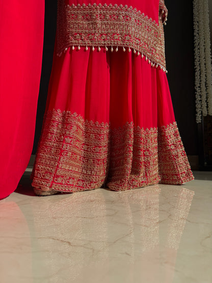 Luxurious Handwork sharara set