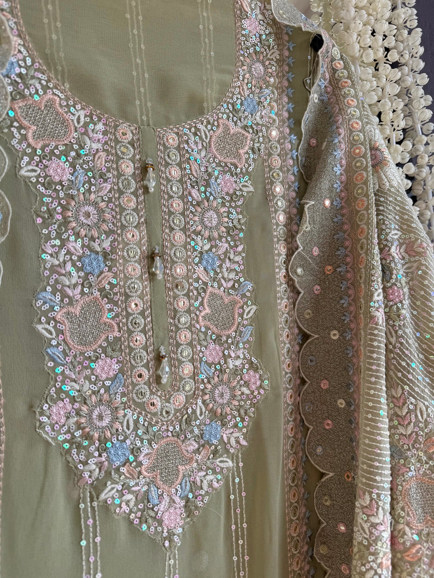 Lucknowi chikankari handwork suit