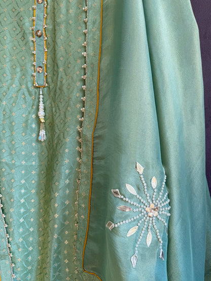 Pearl Benarsi Tissue silk suit
