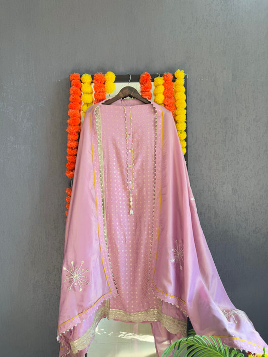 Pearl Benarsi Tissue silk suit
