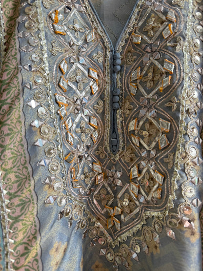 Gotapatti Tissue silk kaftan set