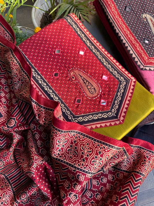 Cotton ajrakh suits