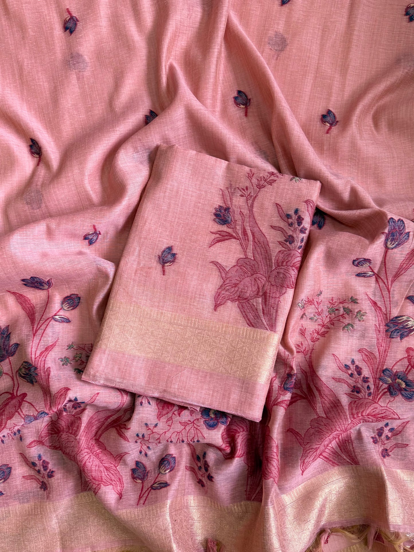 Light Chanderi Jamdani suit