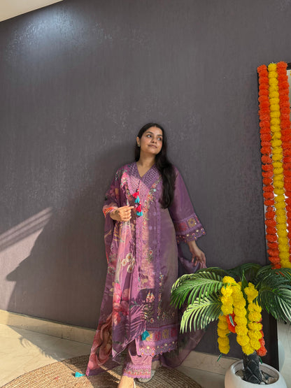 Angrakha Pakistani designer suit