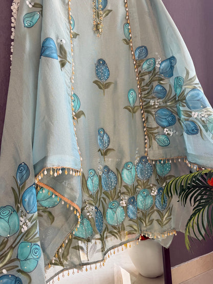 Pure handpainted handwork suit
