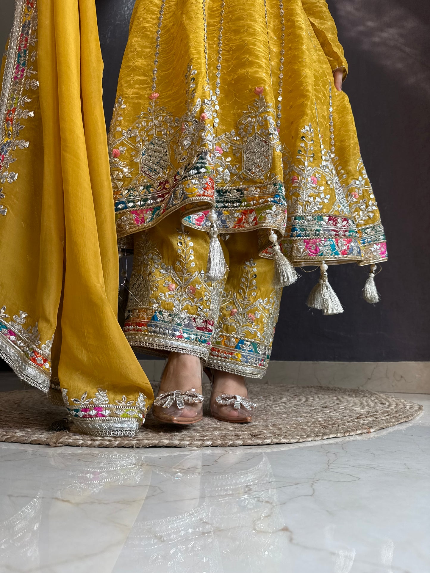Luxurious gotapatti anarkali set