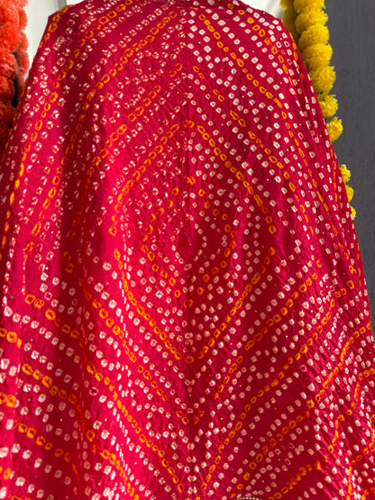 Zardozi bandhani suit