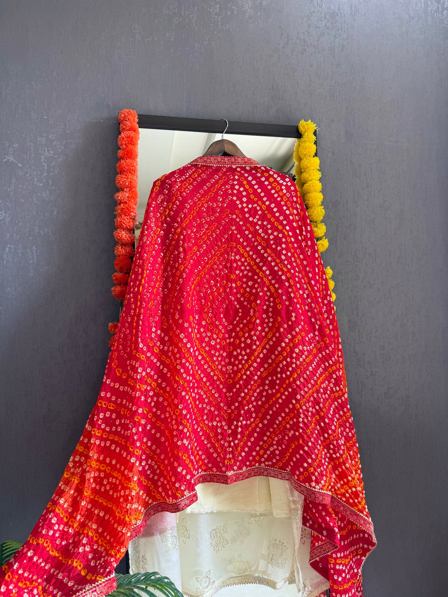 Zardozi bandhani suit