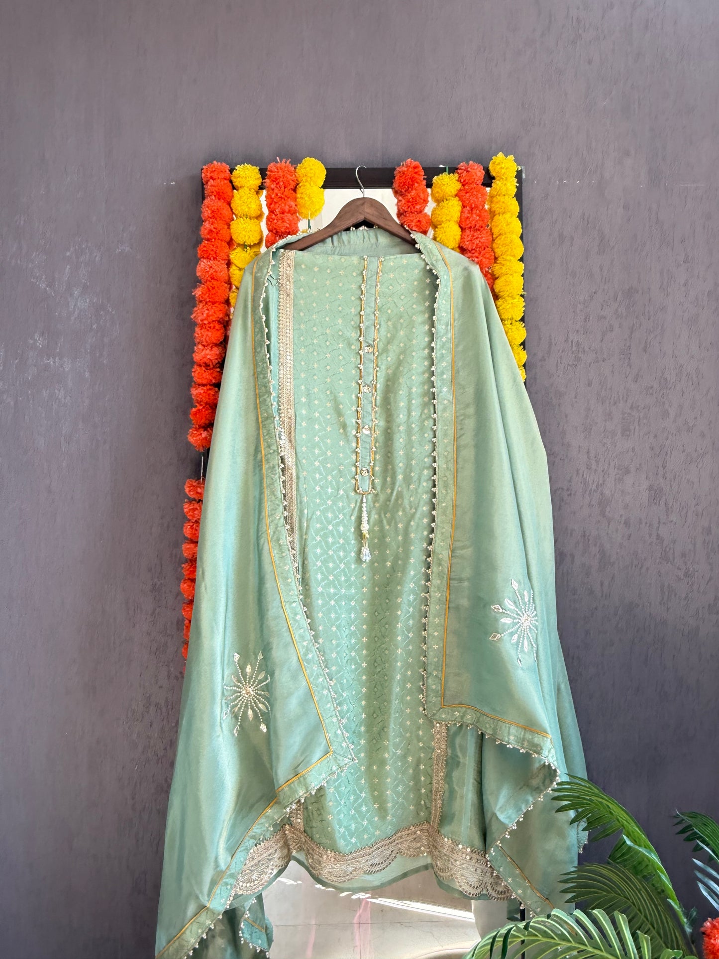 Pearl Benarsi Tissue silk suit