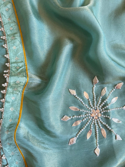 Pearl Benarsi Tissue silk suit