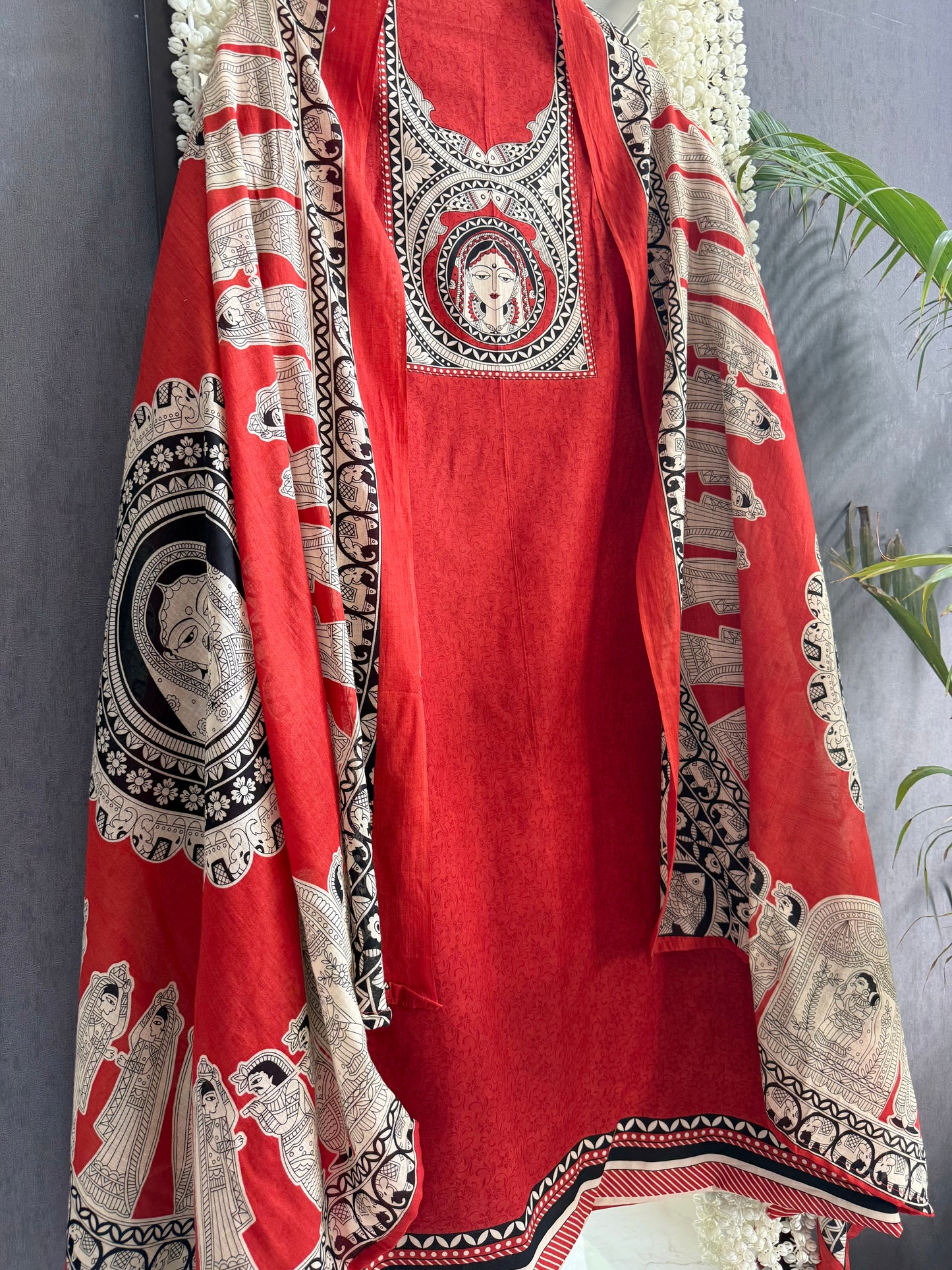 Mulmul cotton raani suit
