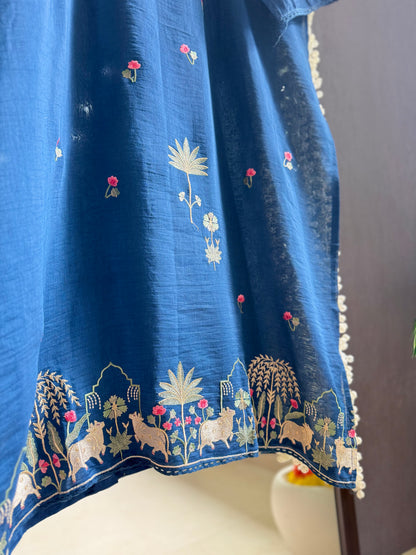 Luxurious Mul chanderi pichwai suit