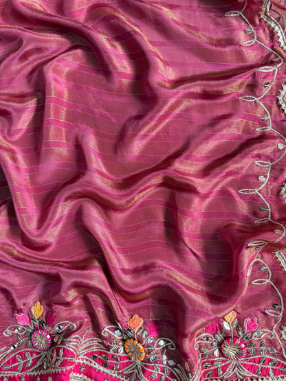 Luxurious Gotapatti Tissue silk suit