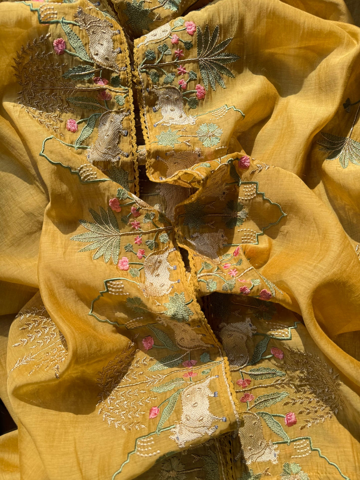 Luxurious Mul chanderi pichwai suit
