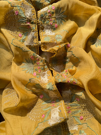 Luxurious Mul chanderi pichwai suit