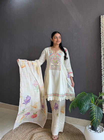 Pure cotton designer kurta set