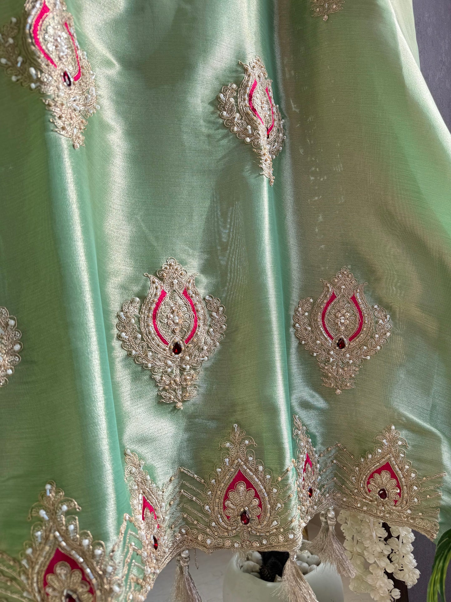 Luxurious bejewelled suit