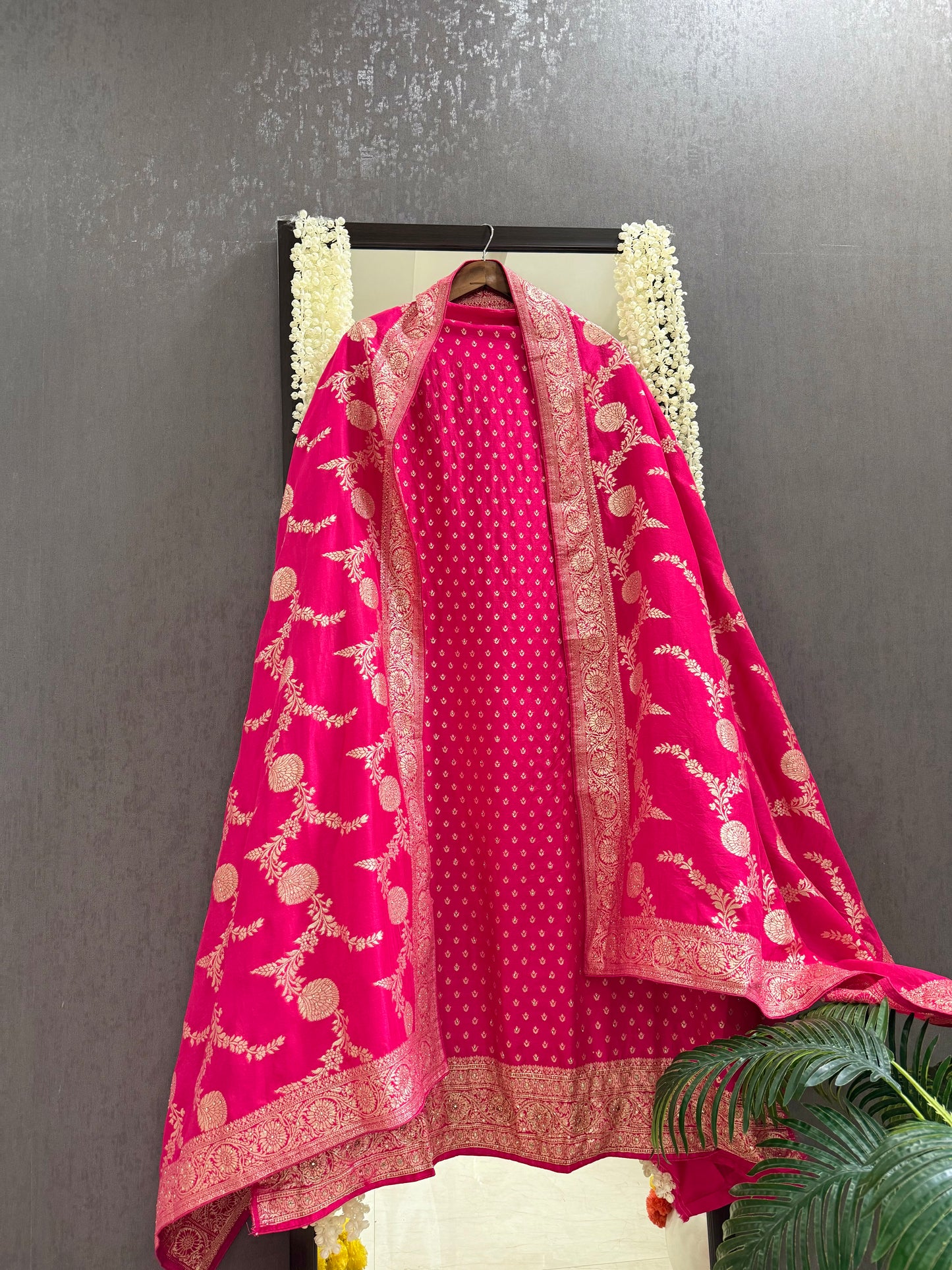 Banarsi handwork silk suit