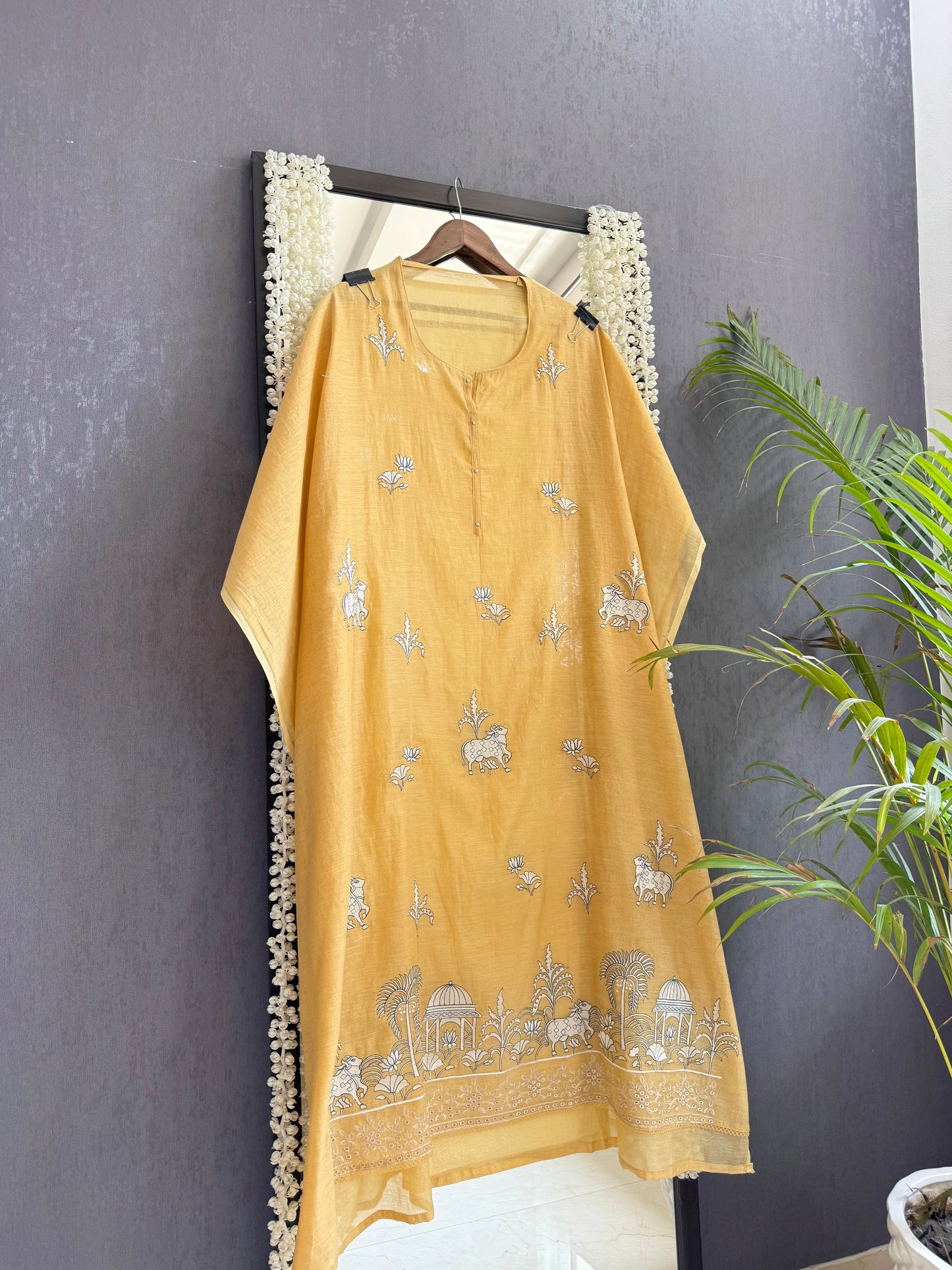 Luxurious Mul chanderi pichwai suit