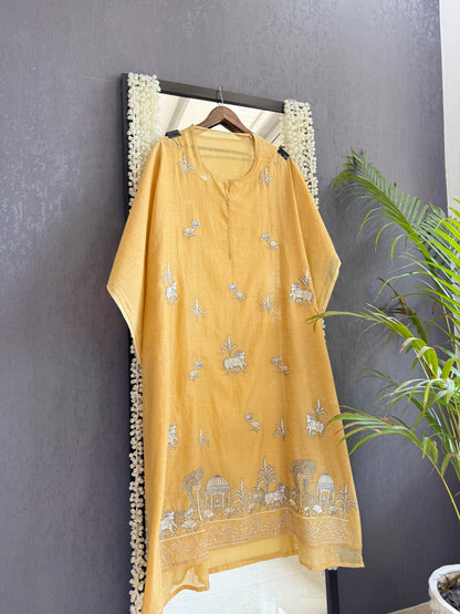 Luxurious Mul chanderi pichwai suit