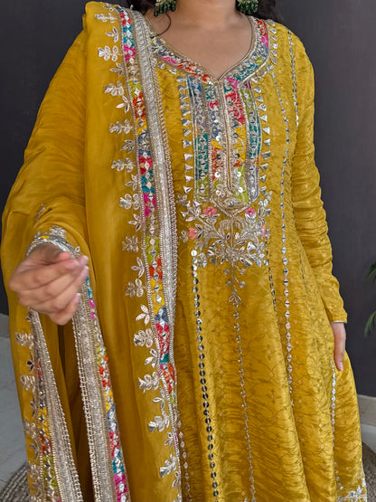 Luxurious gotapatti anarkali set