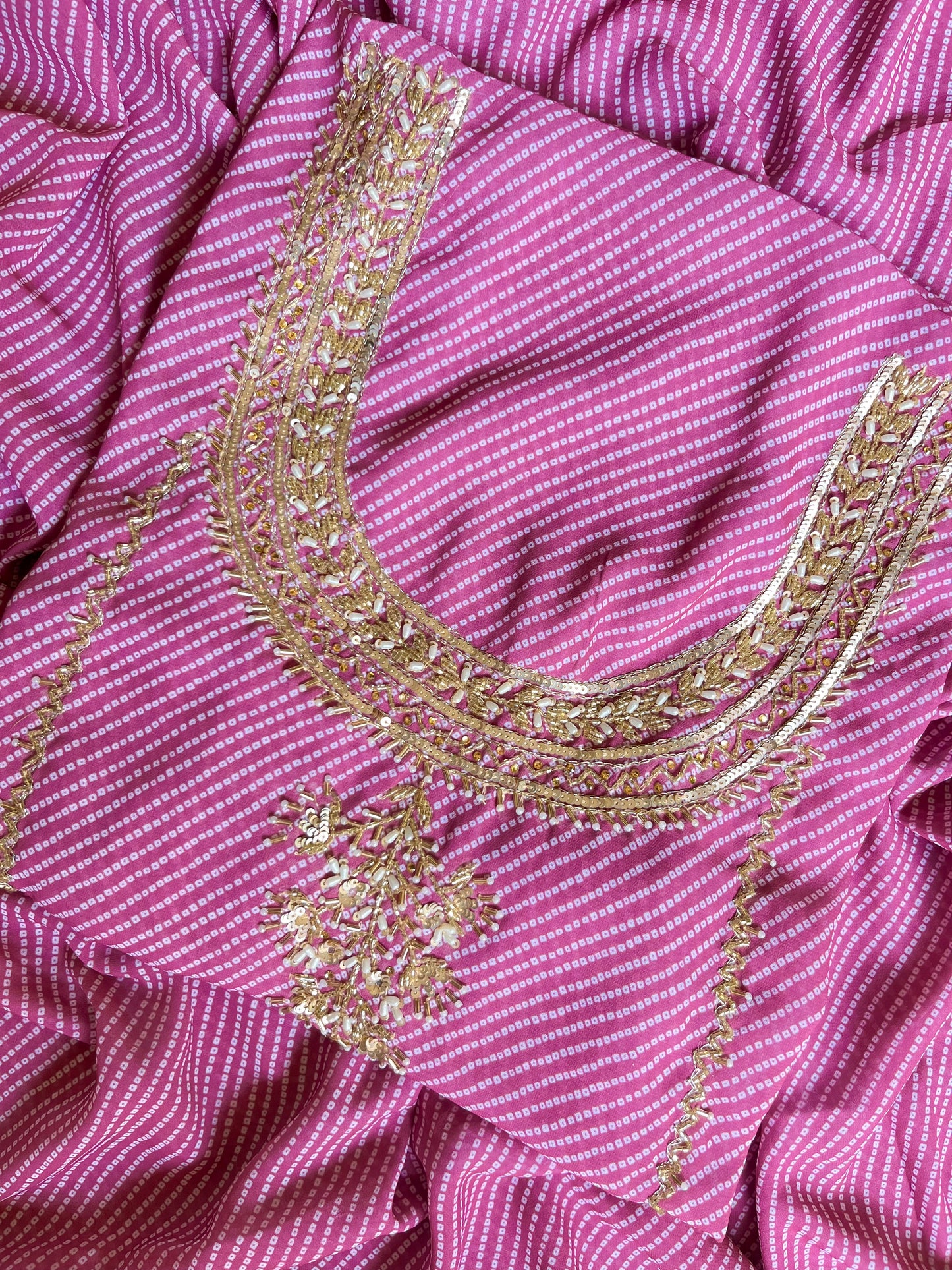 Punjabi Bandhani handwork suits