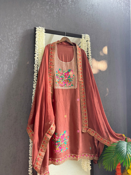 Meenakari Benarsi birds suit