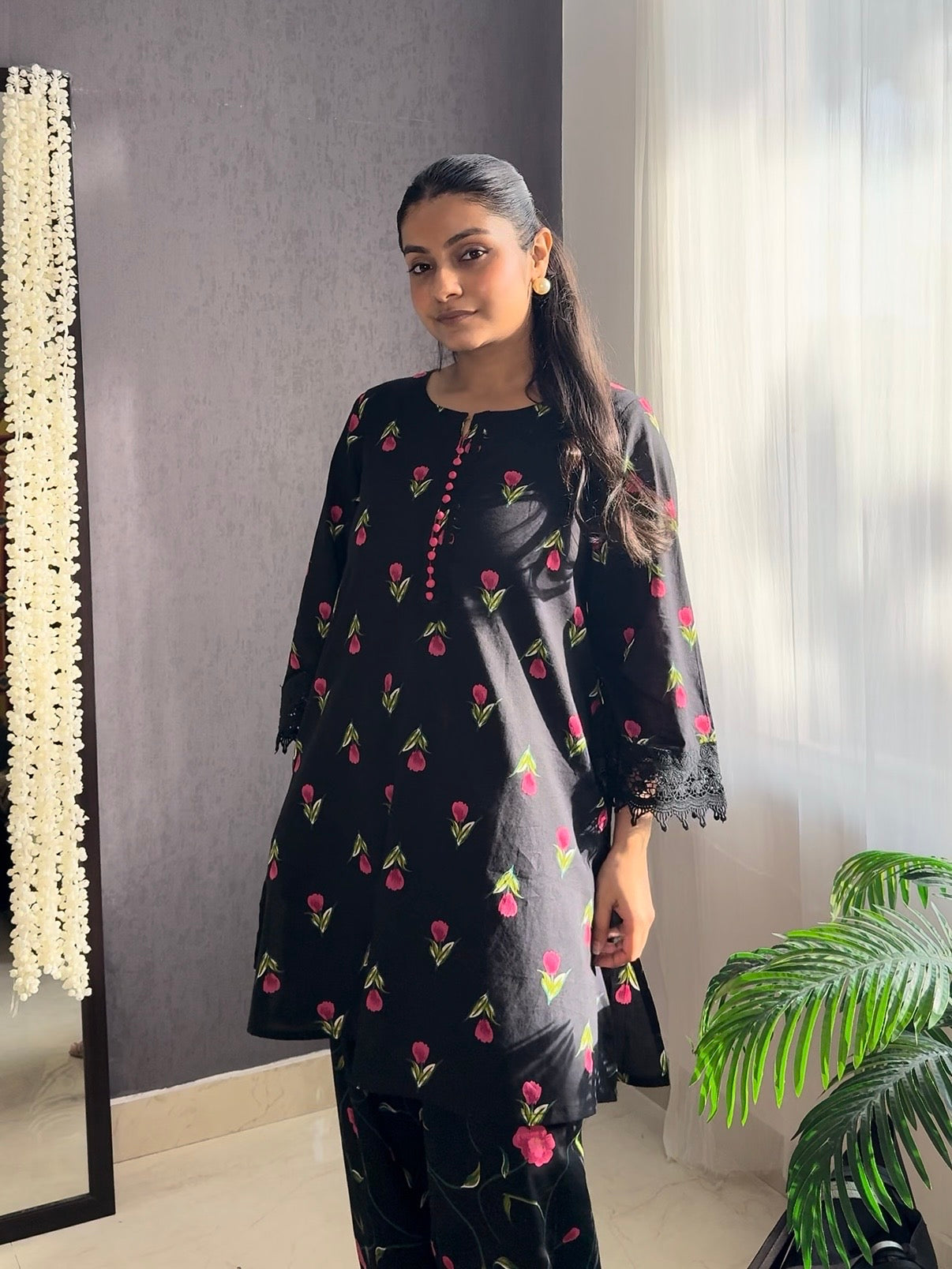 Cotton farshi coord set