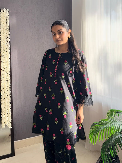 Cotton farshi coord set