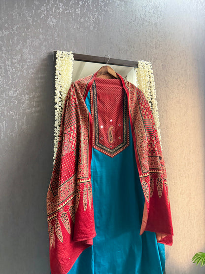 Cotton ajrakh suits
