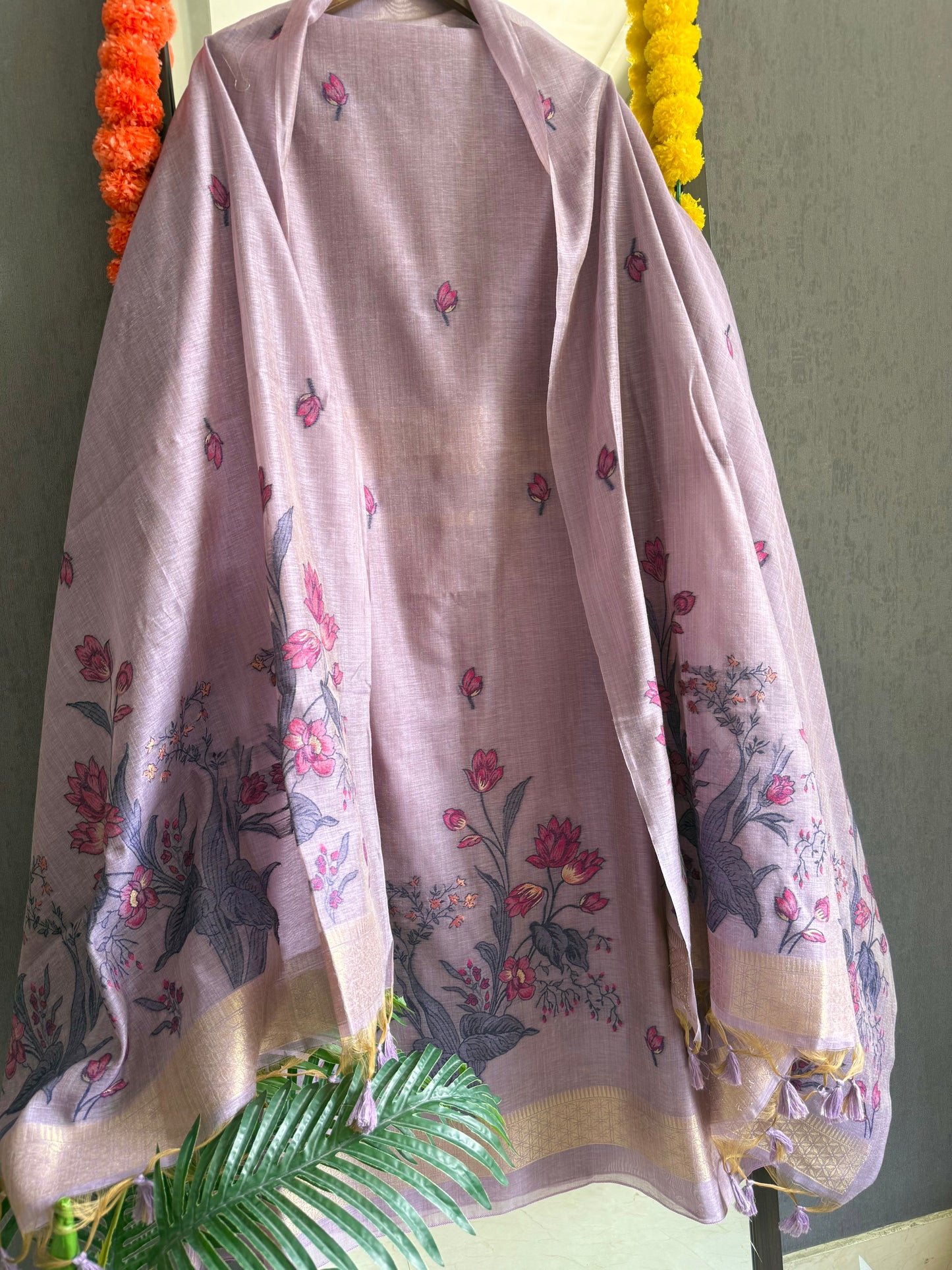 Light Chanderi Jamdani suit