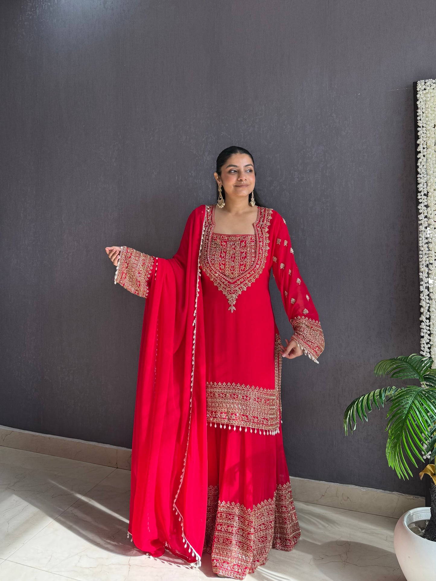 Luxurious Handwork sharara set