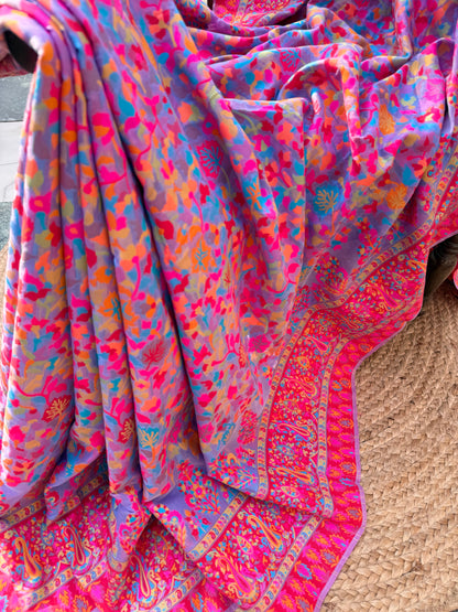 Kashmiri Jamawar Linen saree