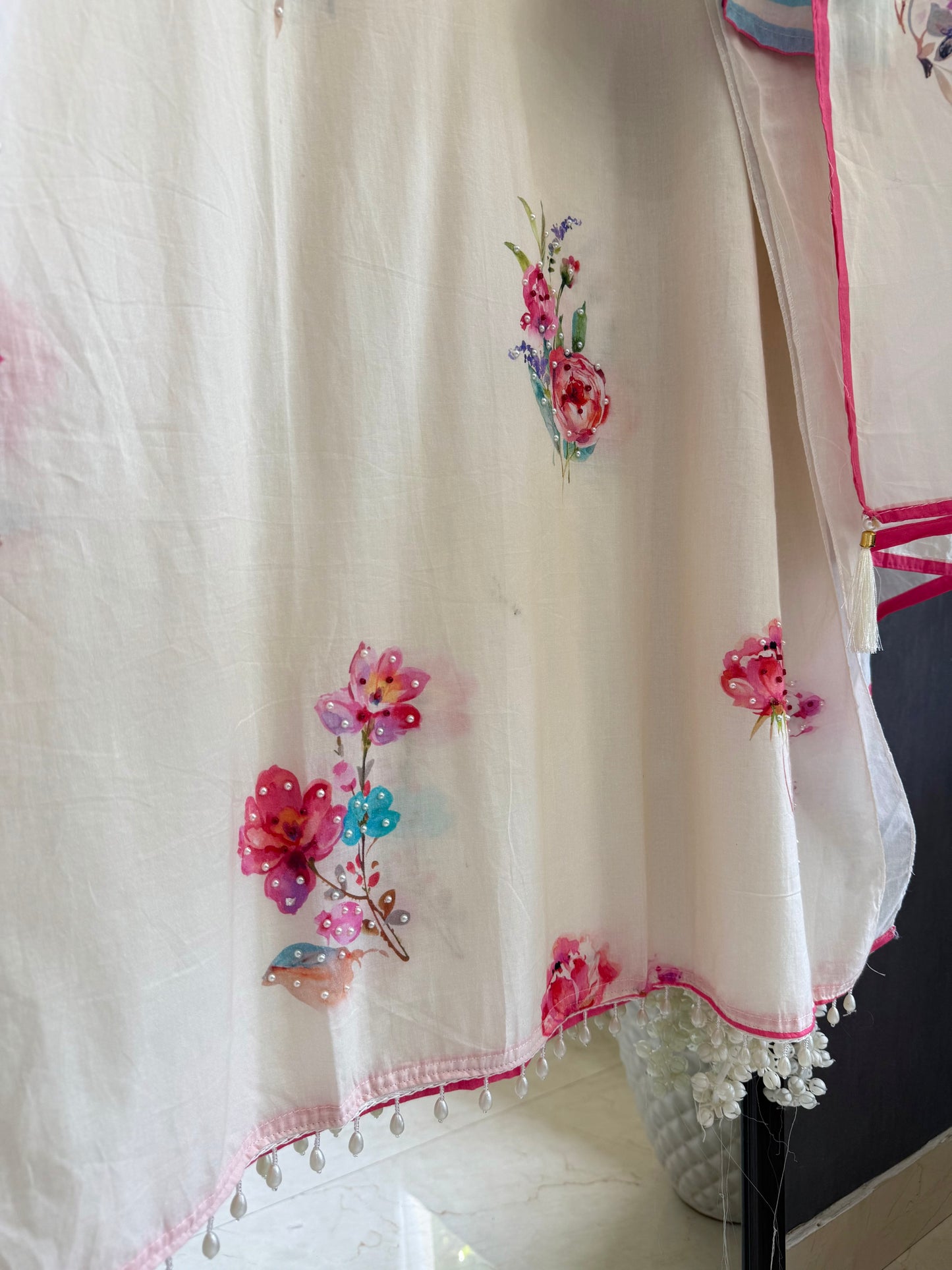 Mulmul cotton floral suit