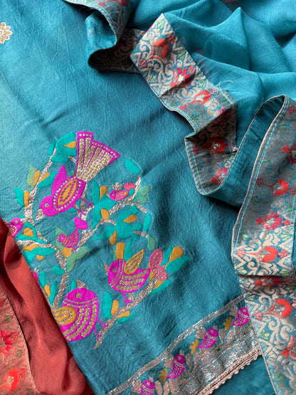 Meenakari Benarsi birds suit
