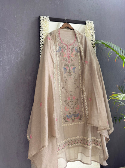 Luxurious Mul chanderi butterfly suit