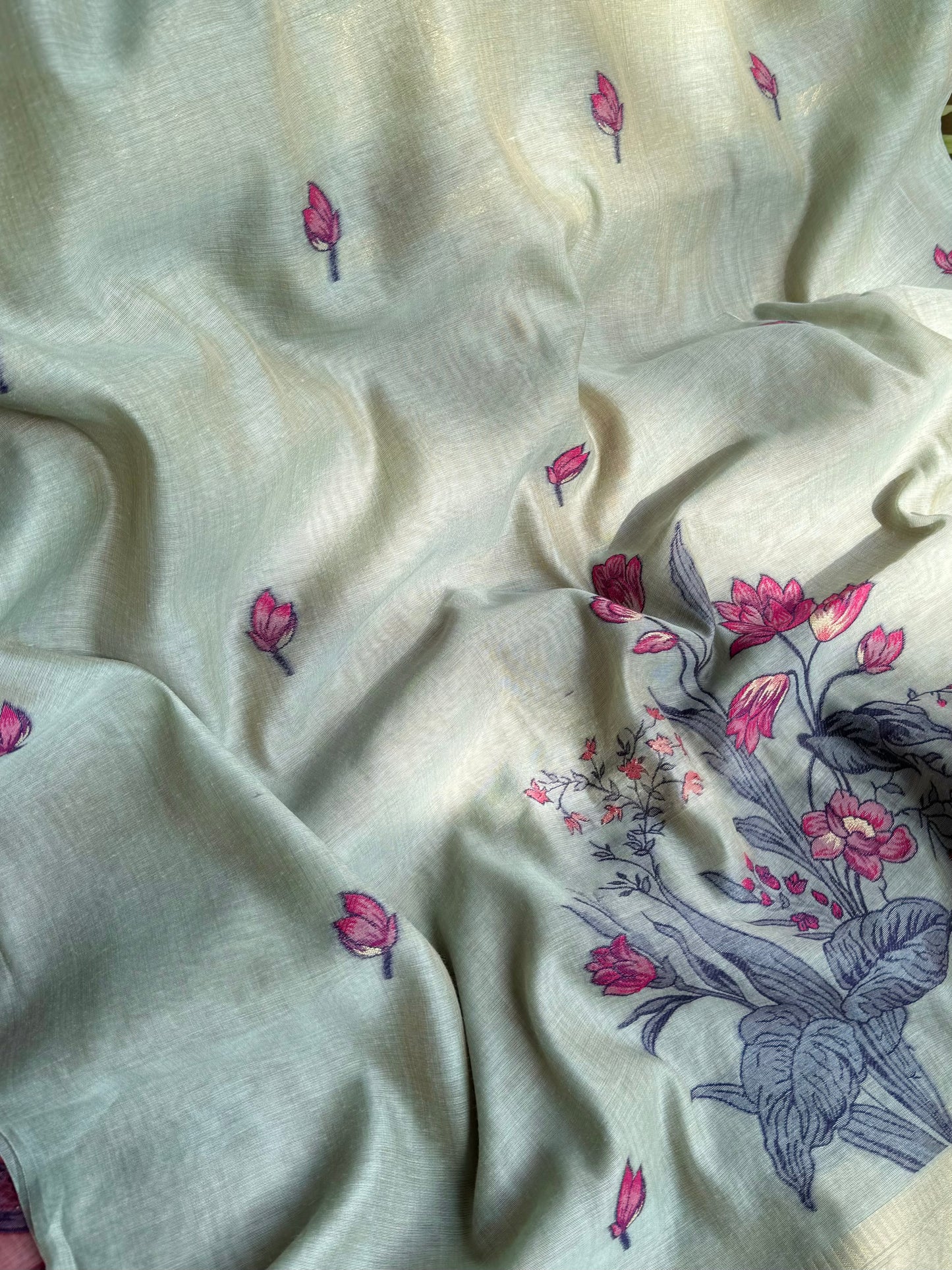 Light Chanderi Jamdani suit