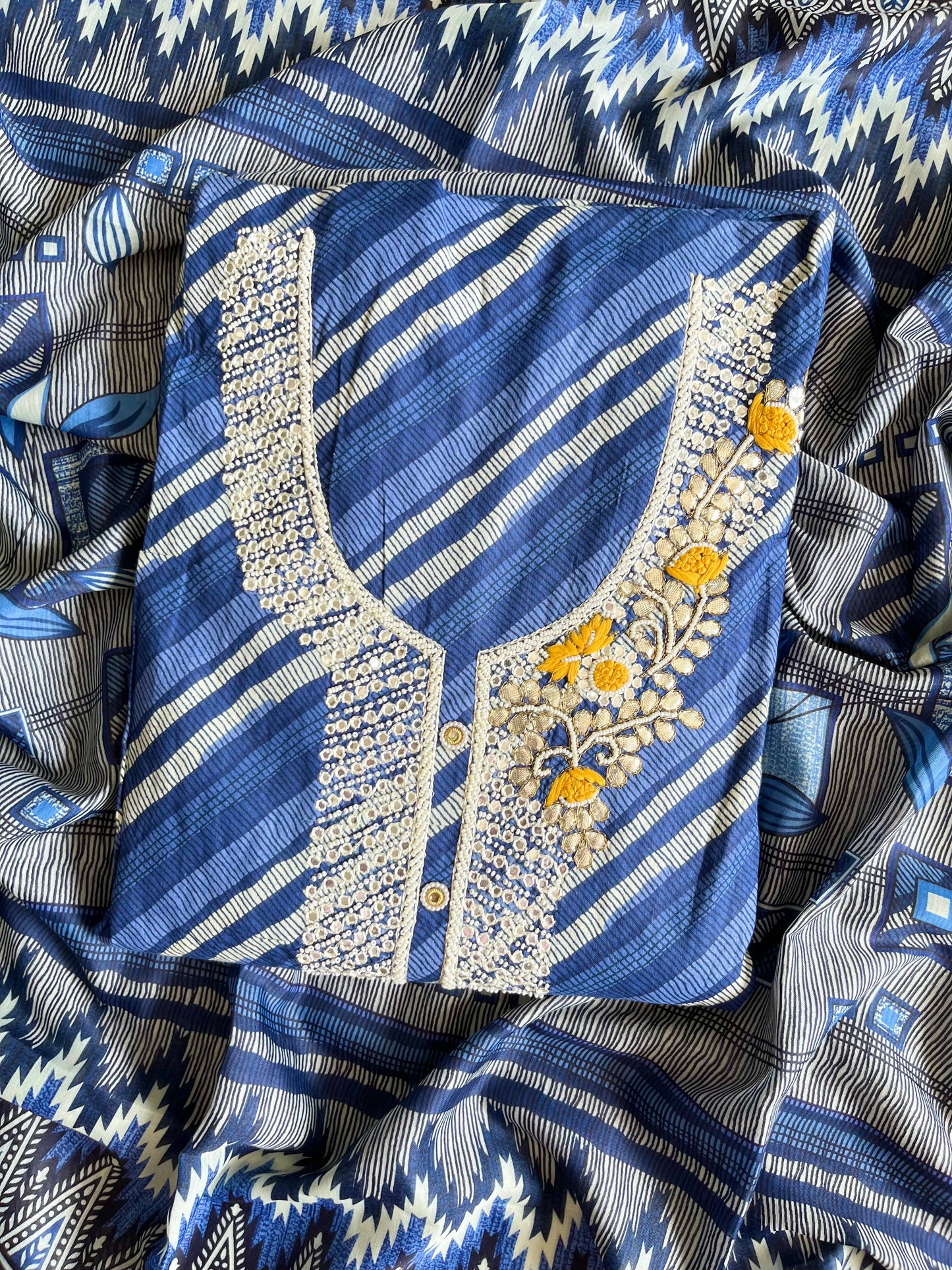 Mulmul cotton handwork suits