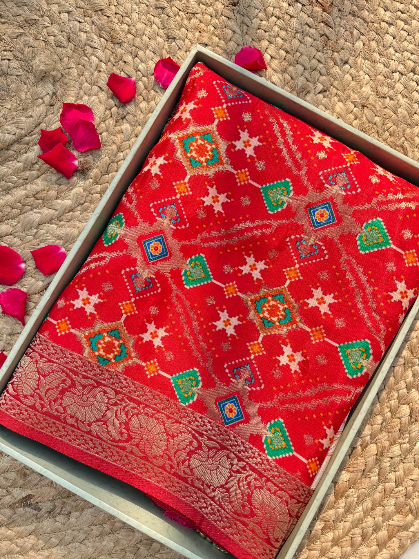 Patola Benarsi lotus saree